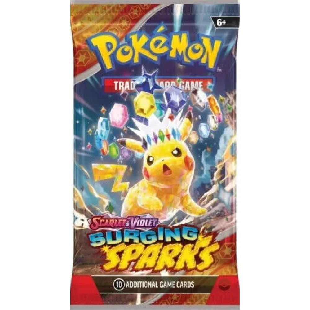 Pokemon Scarlet And Violet Surging Sparks Factory Sealed 10 Card Booster Pack