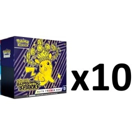 Pokemon TCG SV8 Surging Sparks Elite Trainer 10-Box CASE SEALED IN STOCK!