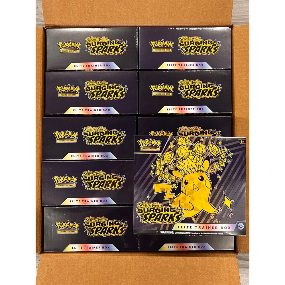 Pokemon TCG SV8 Surging Sparks Elite Trainer 10-Box CASE SEALED IN STOCK!