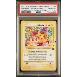 PSA 10 Birthday Pikachu Promo Holo Pokemon Celebrations Classic Collection #24